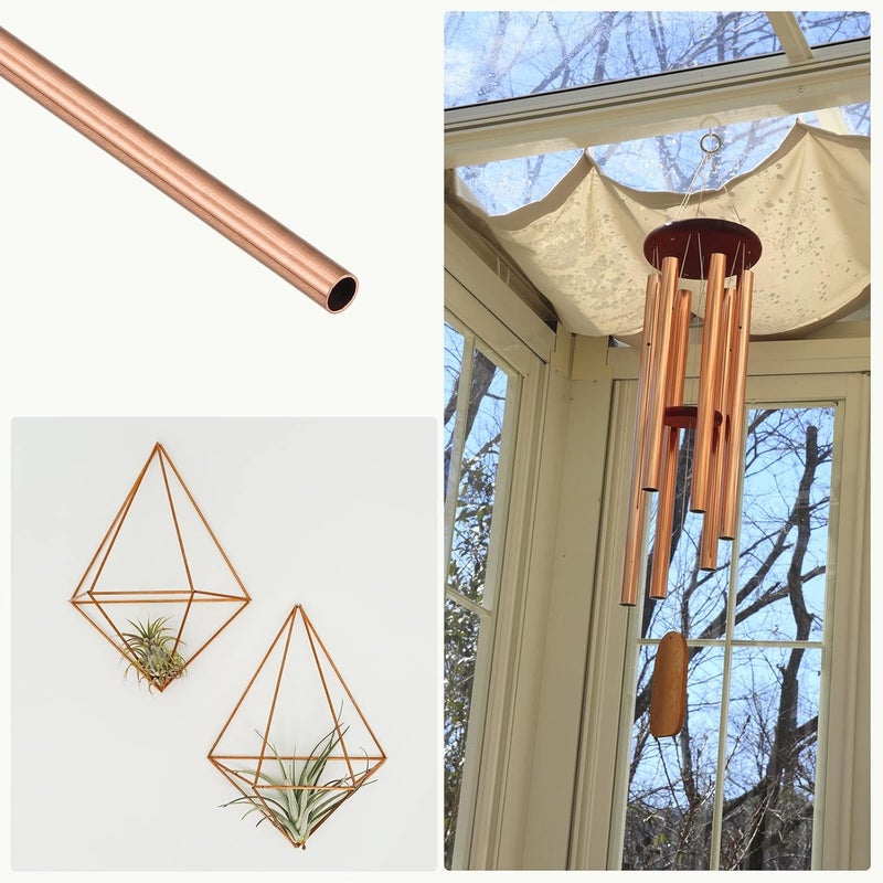 METALLIXITY أنبوب نحاسي (4 مم OD × 0.2 مم سمك × 300 مم طول) 3 قطع، أنابيب مستقيمة - لتأثيث المنزل، الآلات، الحرف اليدوية DIY - Image 3